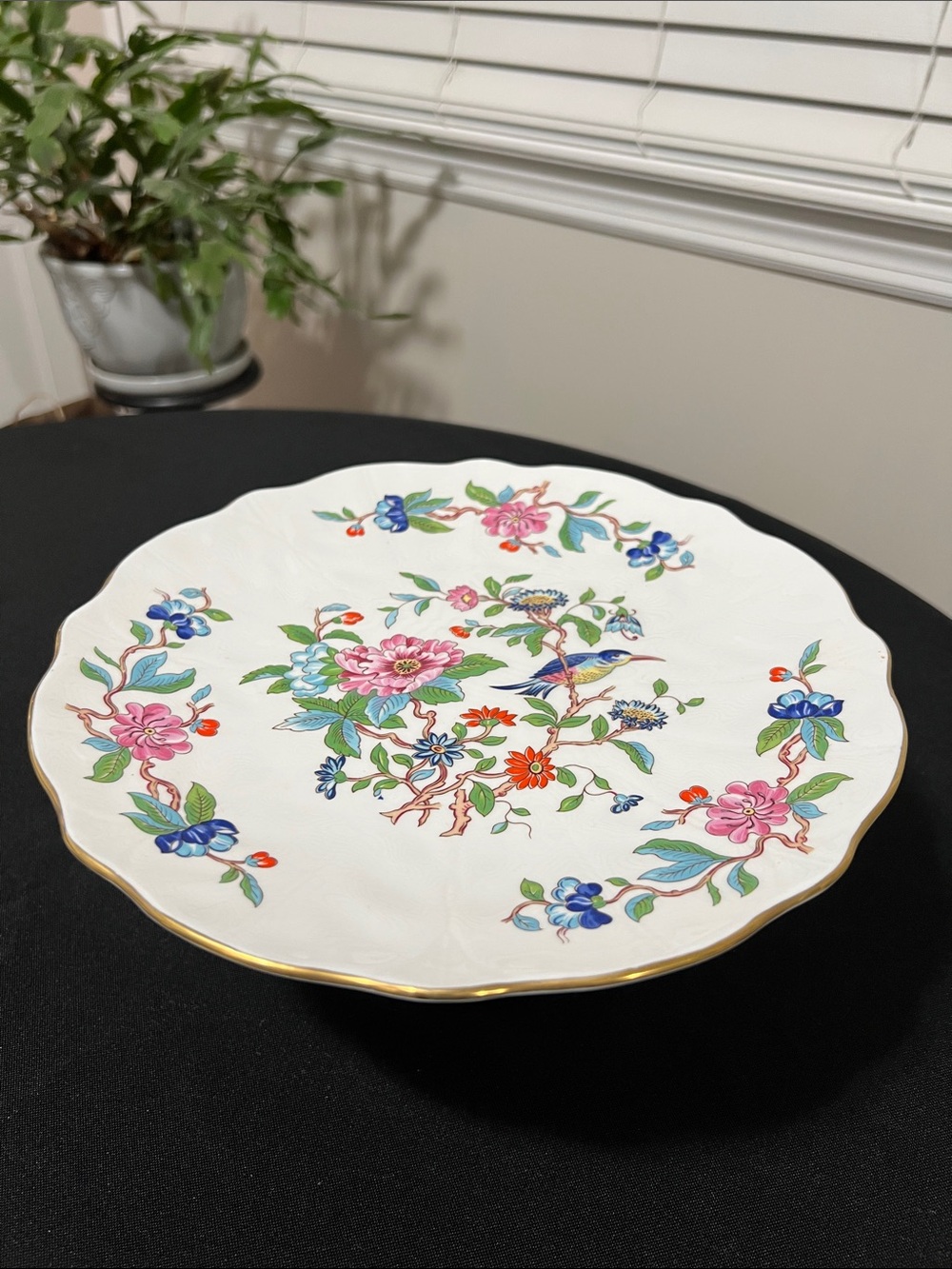 Ansley Pembroke English Fine Bone China Pedestal Cake Plate